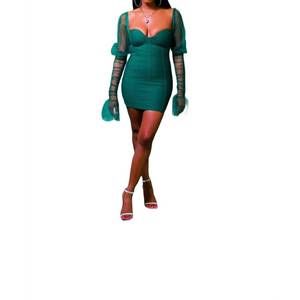 NEW PORSHIA BY PORSHIA BANKS escrow mini dress in green